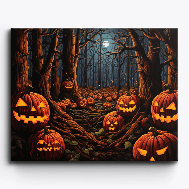 Pumpkin Forest Paint by Numbers Kit-zoom-