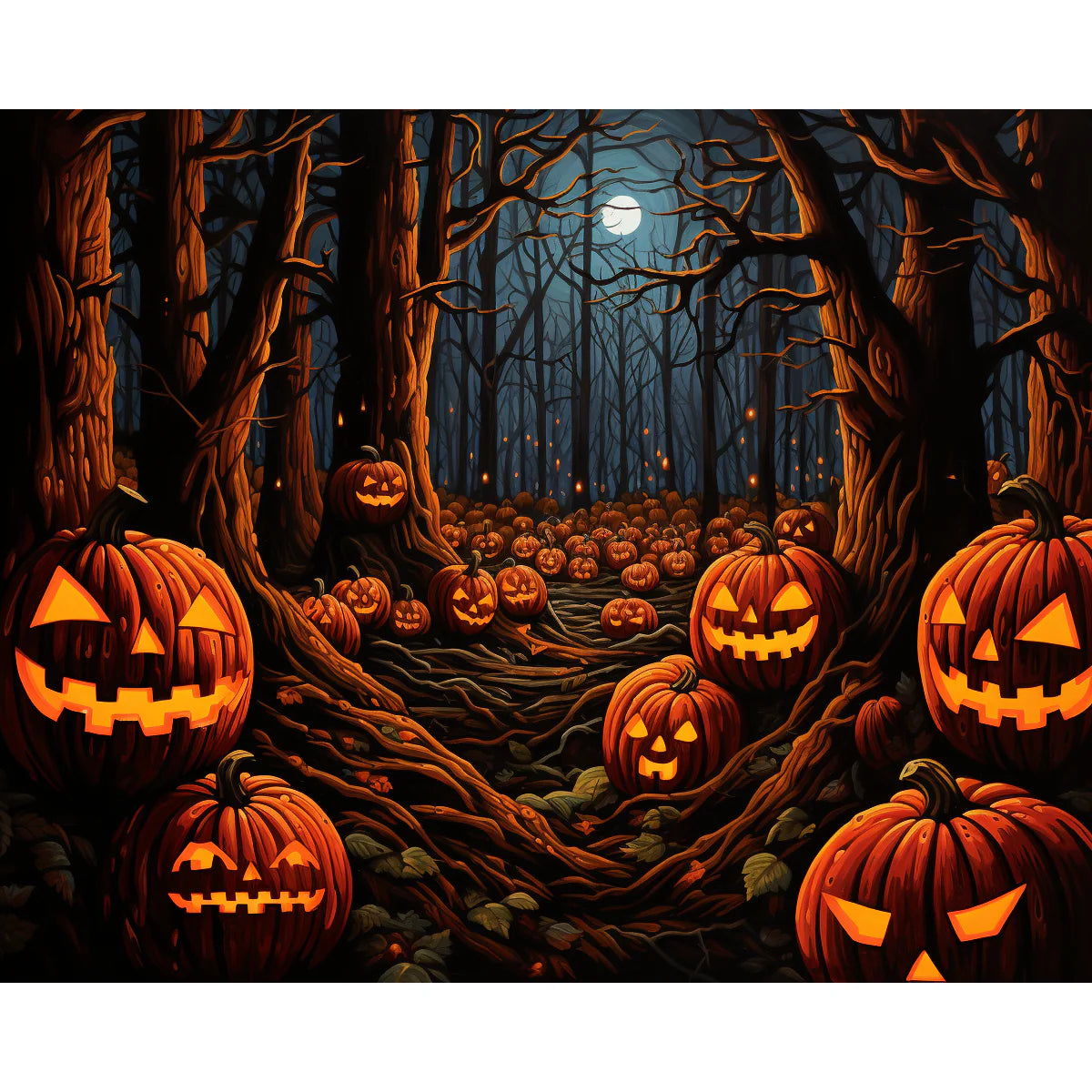 Pumpkin Forest Paint by Numbers Kit-zoom-2