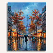 Paris Street in the Rain Paint by Numbers Kit