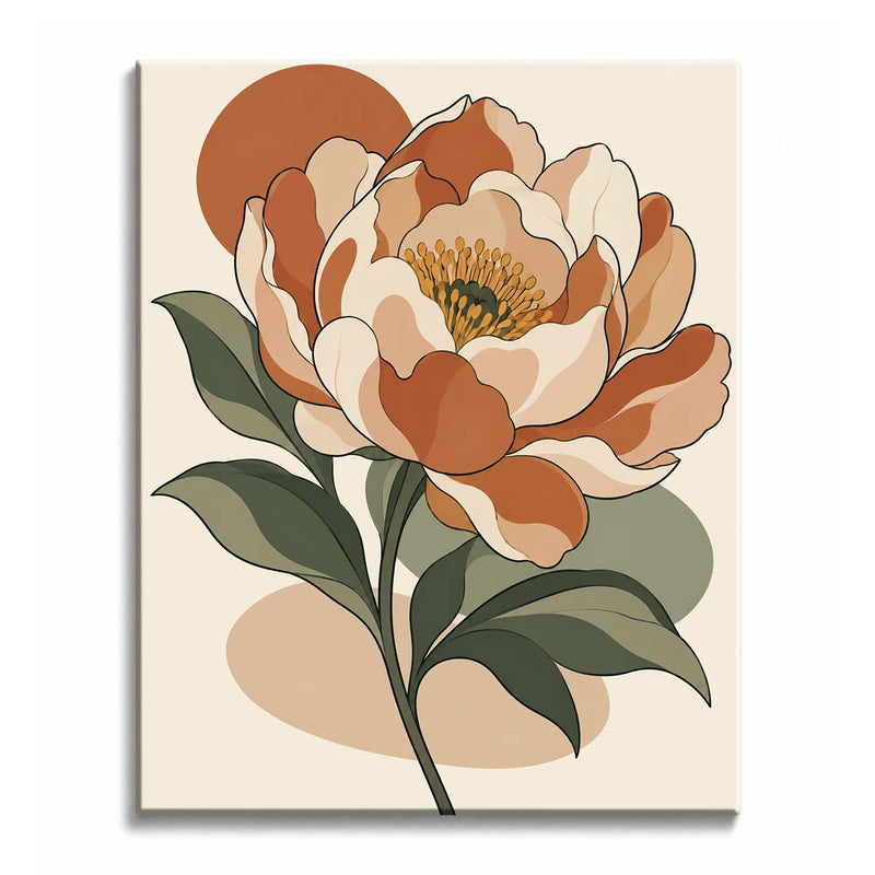 Retro Peony Paint by Numbers Kit-zoom-