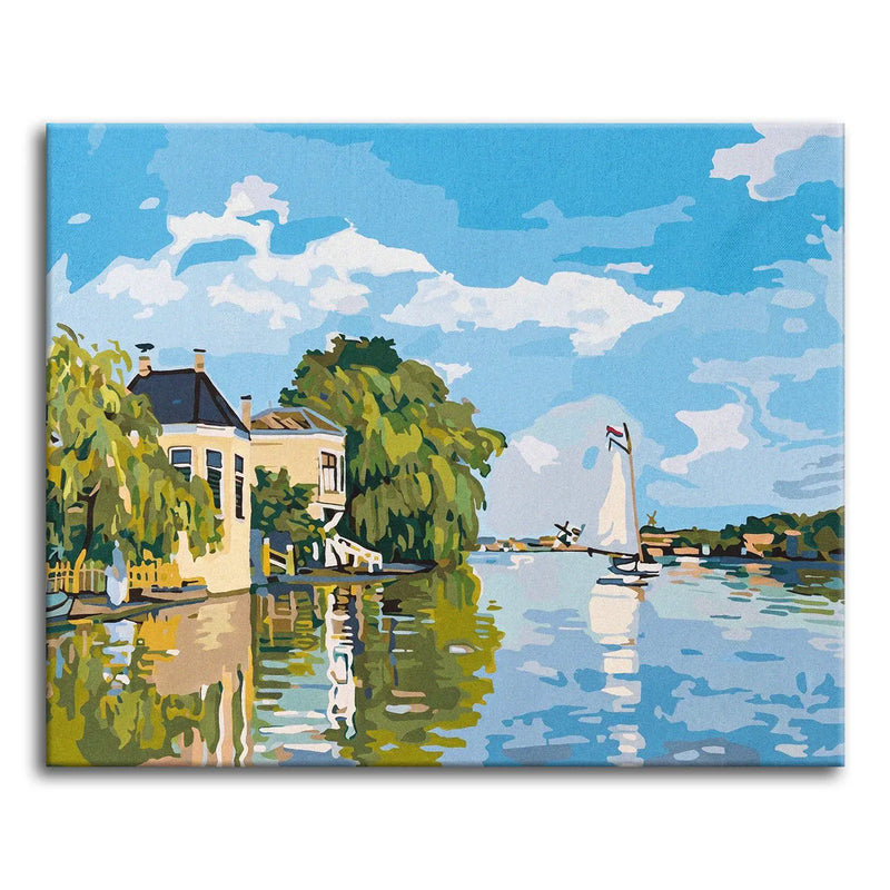 Riverside House and Sailboat-zoom-