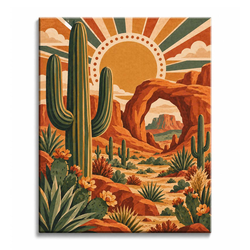 Saguaro Cactus Paint by Numbers Kit-zoom-
