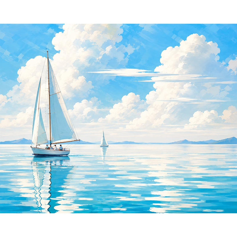 Sailboat on Calm Water-zoom-