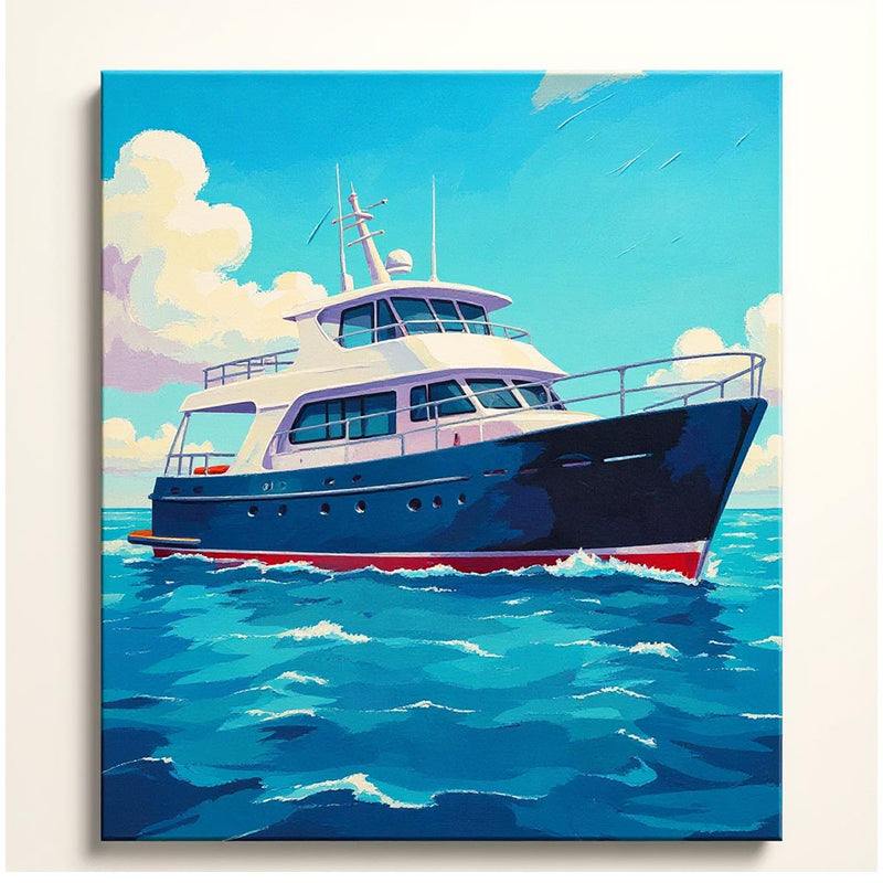 Luxury Yacht Paint by Numbers Kit-zoom-