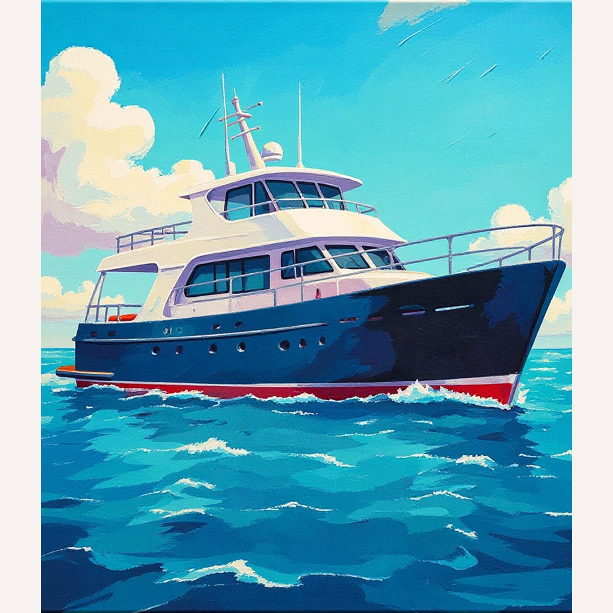 Luxury Yacht Paint by Numbers Kit