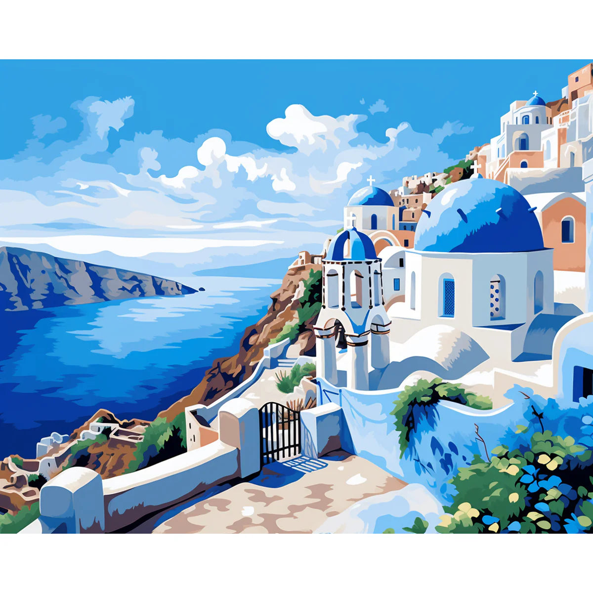 Santorini View Paint by Numbers Kit