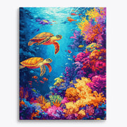 Sea Turtles Coral Reef Paint by Numbers Kit