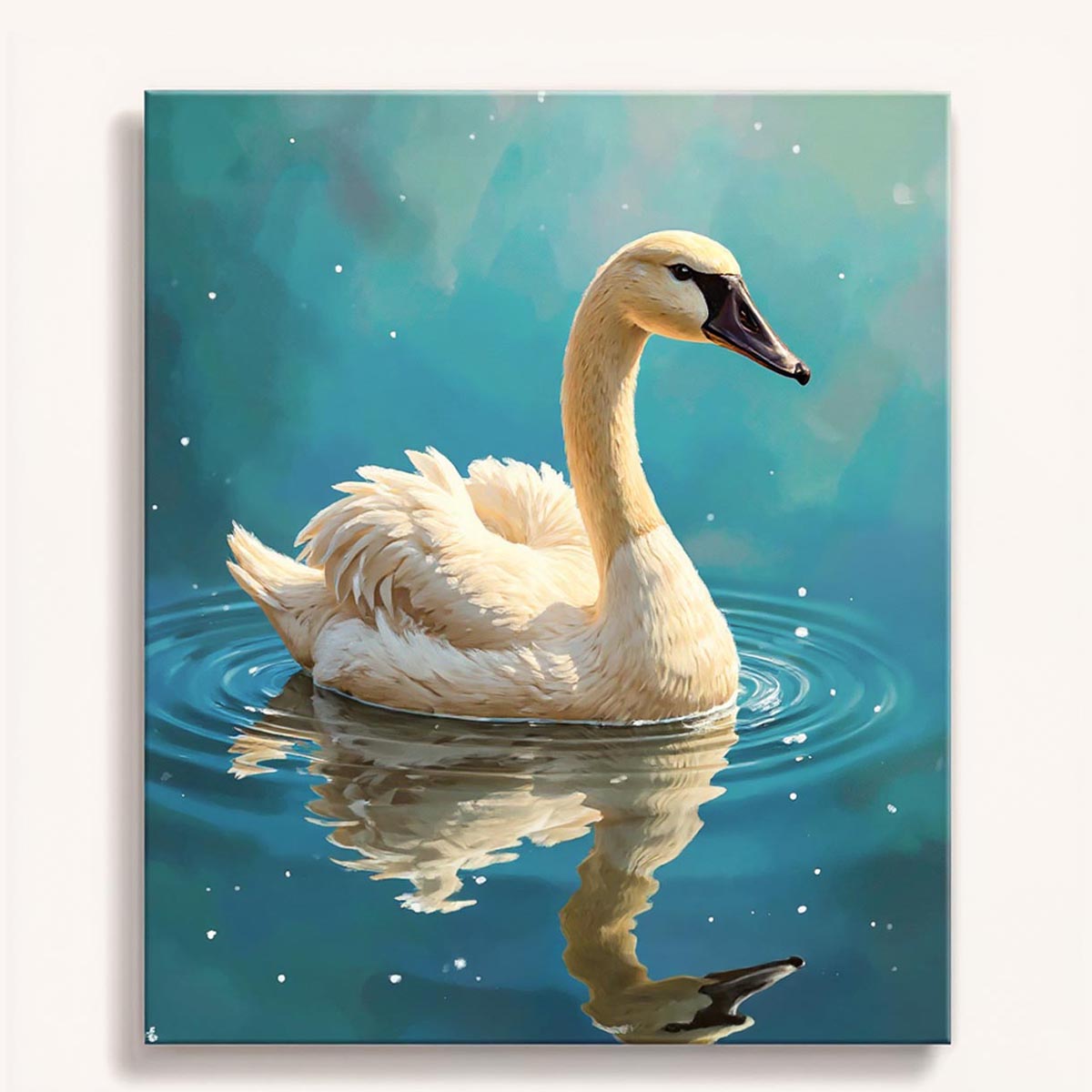 Elegant Swan on Water Paint by Numbers Kit-1