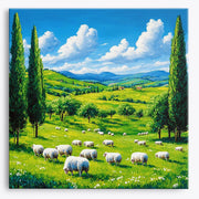 Sheep in Green Meadow Paint by Numbers Kit