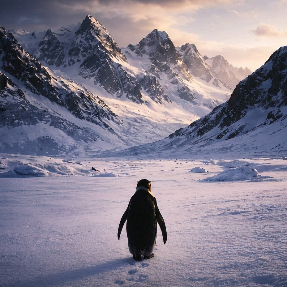Into the Silent Valley Penguin Paint by Numbers Kit-zoom-1