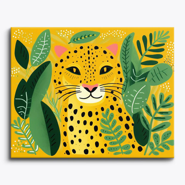 Smiling Leopard Paint by Numbers Kit