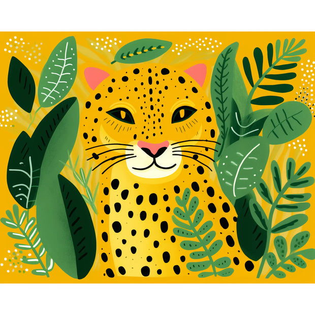 Smiling Leopard Paint by Numbers Kit