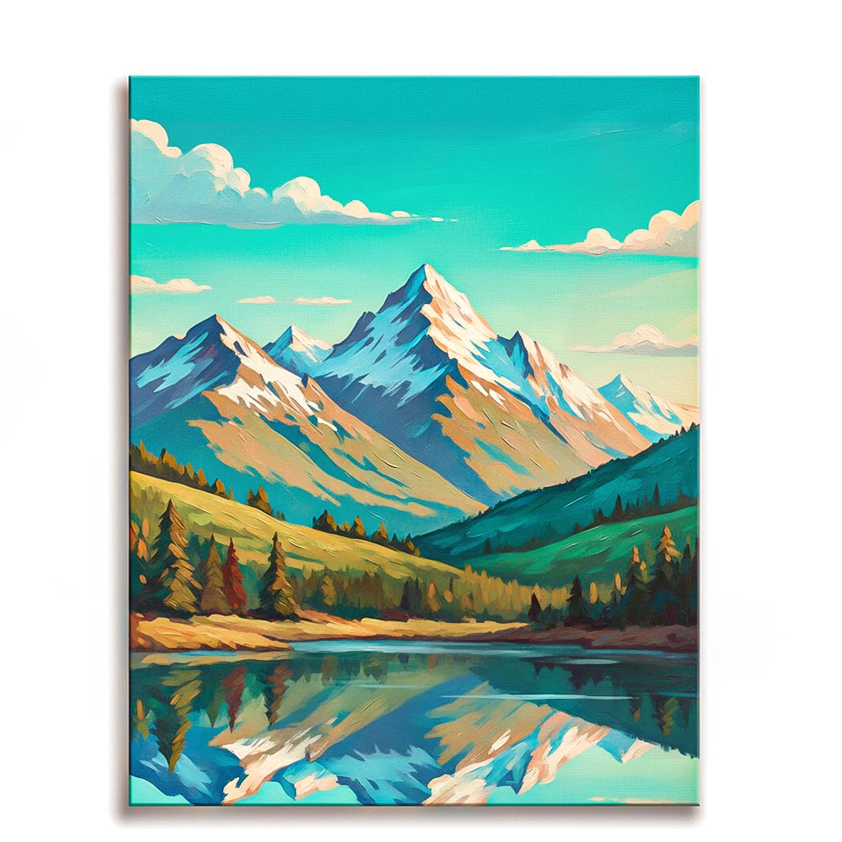 Mountain Reflection Paint by Numbers Kit-1
