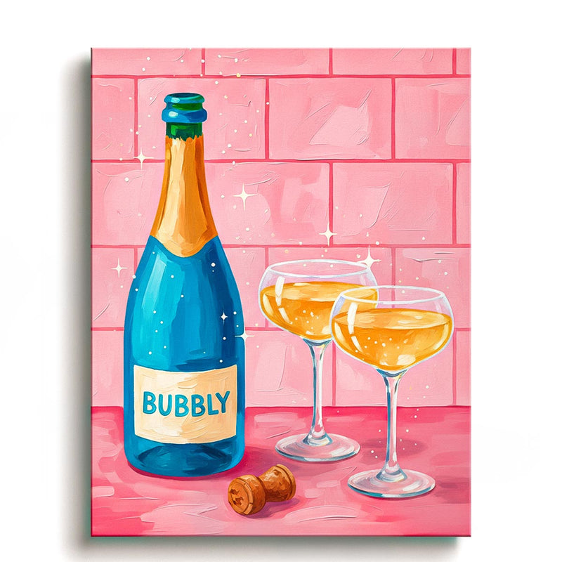 Champagne Celebration Paint by Numbers Kit-zoom-