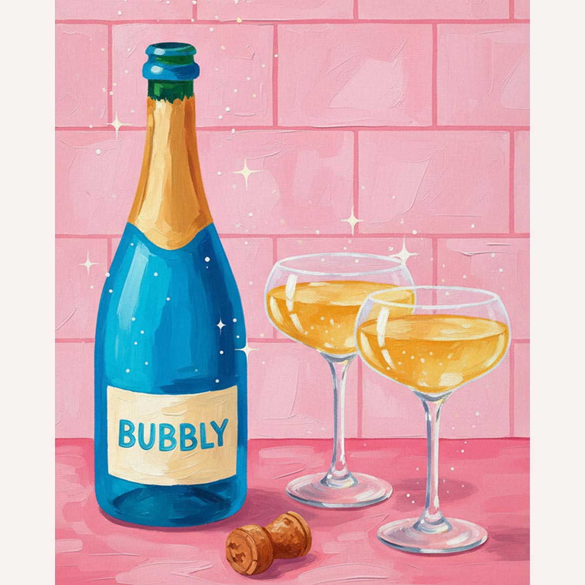 Champagne Celebration Paint by Numbers Kit-2