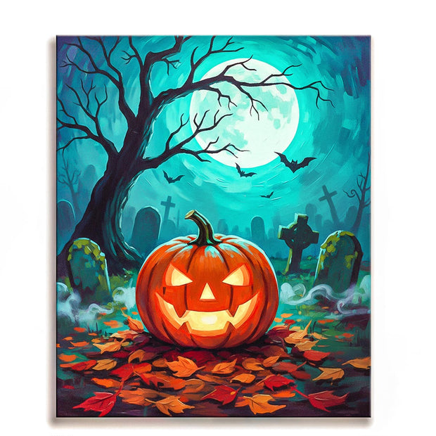 Jack-O’-Lantern Graveyard Paint by Numbers Kit