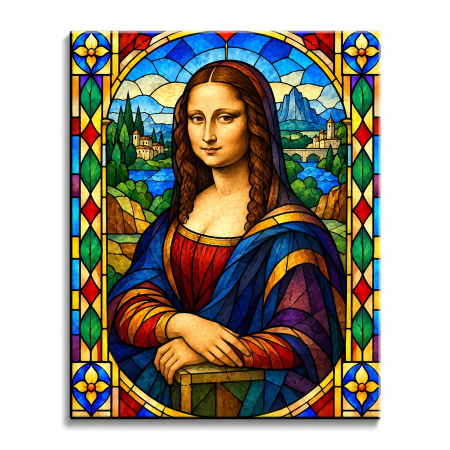 Mona Lisa Paint by Numbers Kits with Da Vinci's Renaissance Portrait Detail