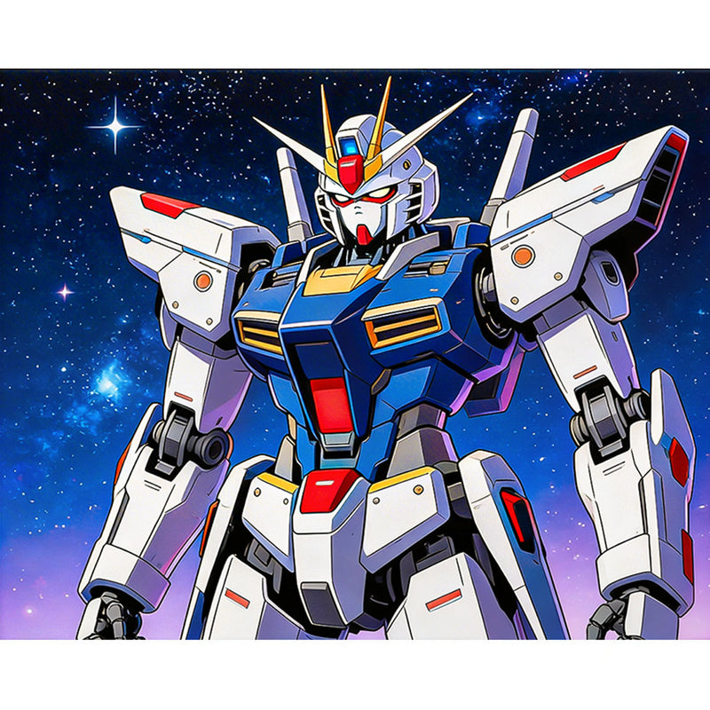 Space Vanguard Mecha Paint by Numbers Kit-zoom-