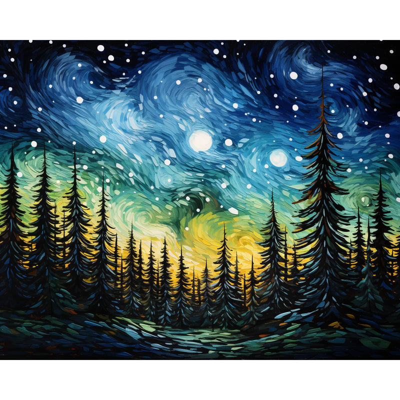 Starry Forest Paint by Numbers Kit-zoom-