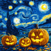 Starry Night Pumpkins Paint by Numbers Kit