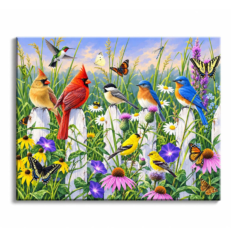 Garden Birds Paint by Numbers Kit-zoom-