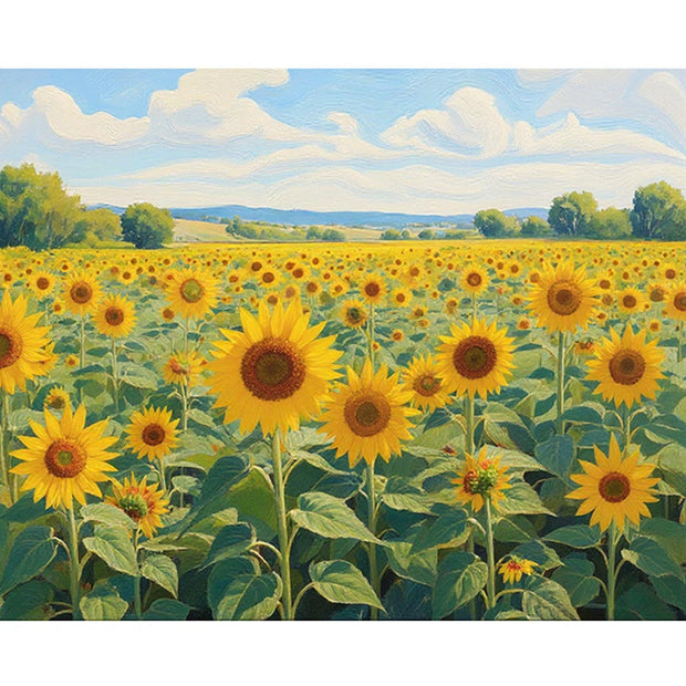 Sunflower Field Paint by Numbers Kit