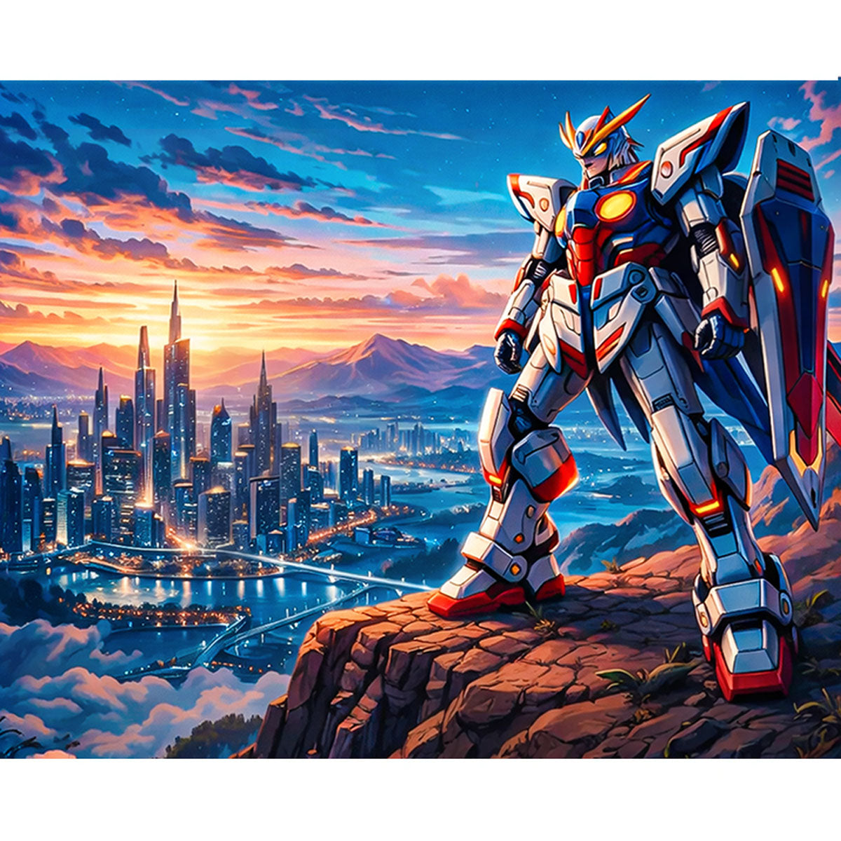 Skyline Guardian Mecha Paint by Numbers Kit