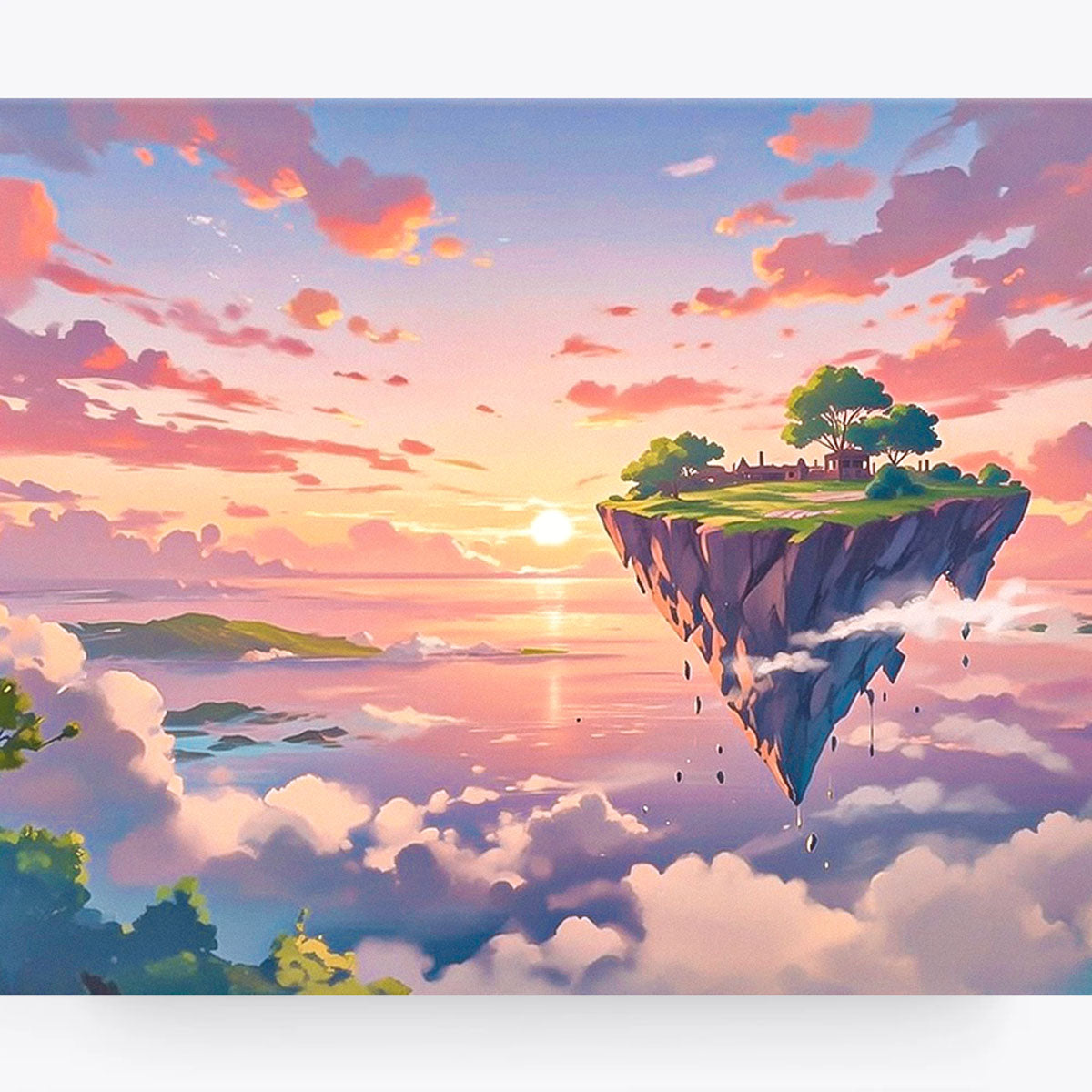 Sunset Horizon Floating Island Paint by Numbers Kit-2