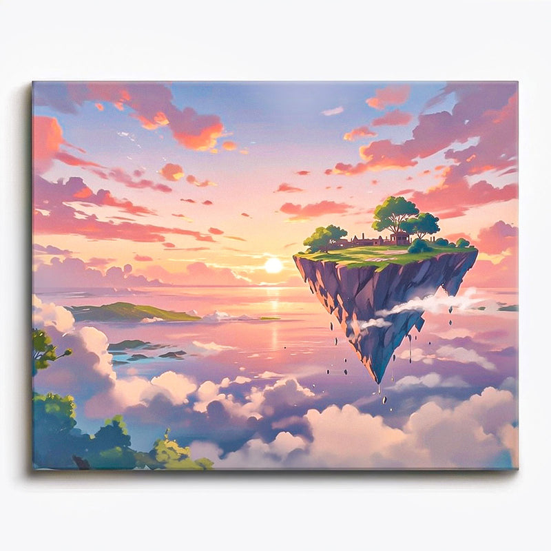 Sunset Horizon Floating Island Paint by Numbers Kit-zoom-