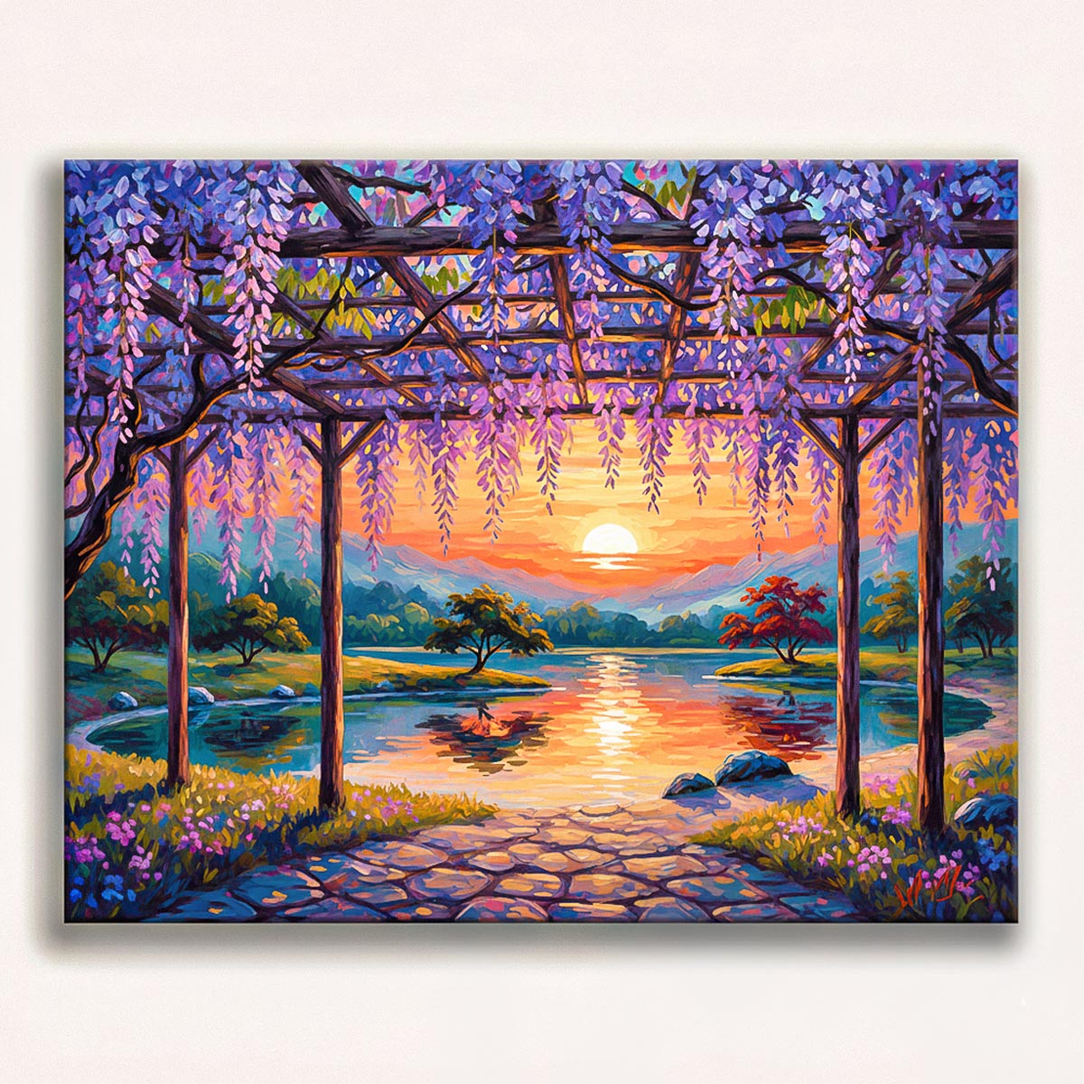 Sunset Garden Paint by Numbers Kit-zoom-1