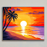 Tropical Sunset Paint by Numbers Kit