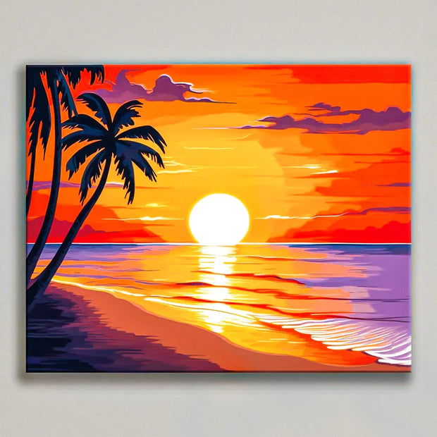 Tropical Sunset Paint by Numbers Kit