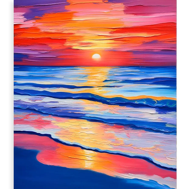Vibrant Ocean Sunset Paint by Numbers Kit