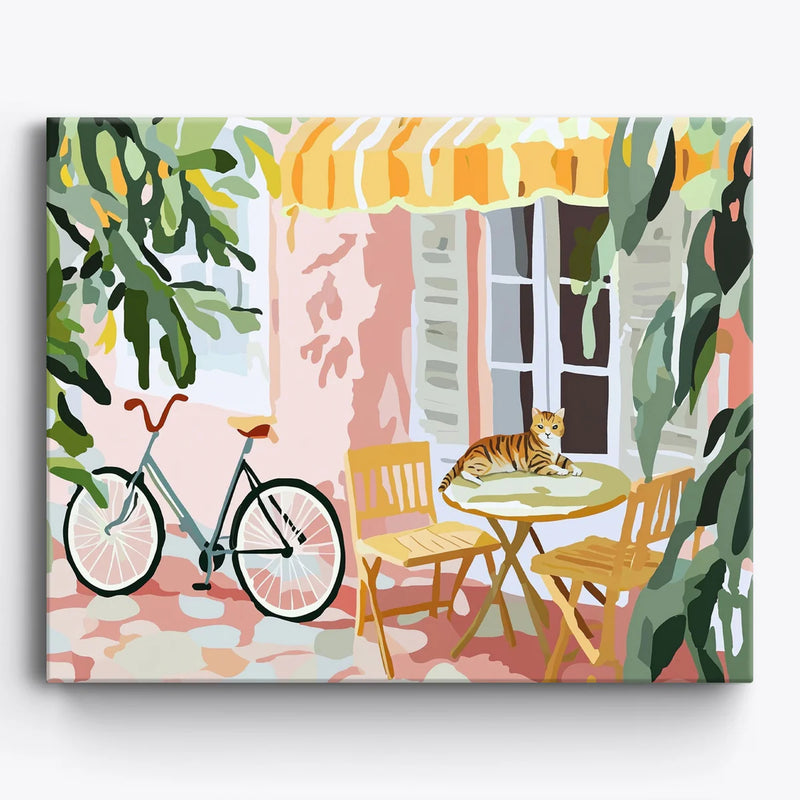 Terrace Cat Paint by Numbers Kit-zoom-