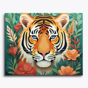 Tiger in Bloom Paint by Numbers Kit