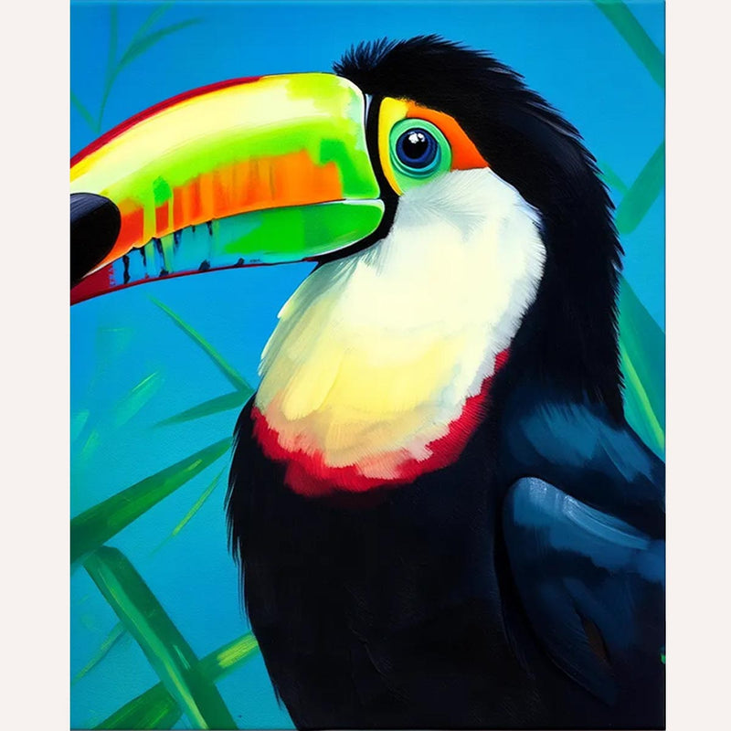 Colorful Toucan Paint by Numbers Kit-zoom-