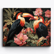 Toucans in Bloom Paint by Numbers Kit
