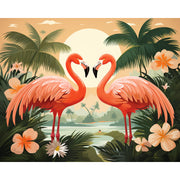 Tropical Flamingos Paint by Numbers Kit