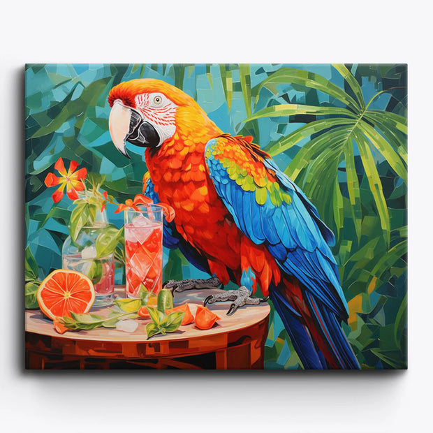 Tropical Parrot & Citrus Delight Paint by Numbers Kit