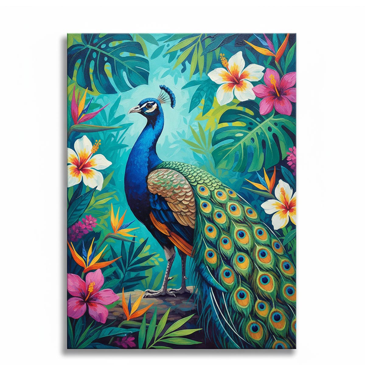Tropical Peacock Paint by Numbers Kit-1