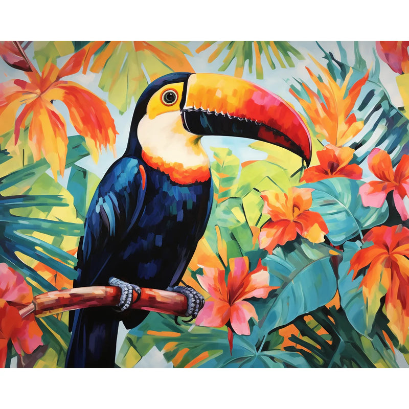 Tropical Toucan Paint by Numbers Kit-zoom-
