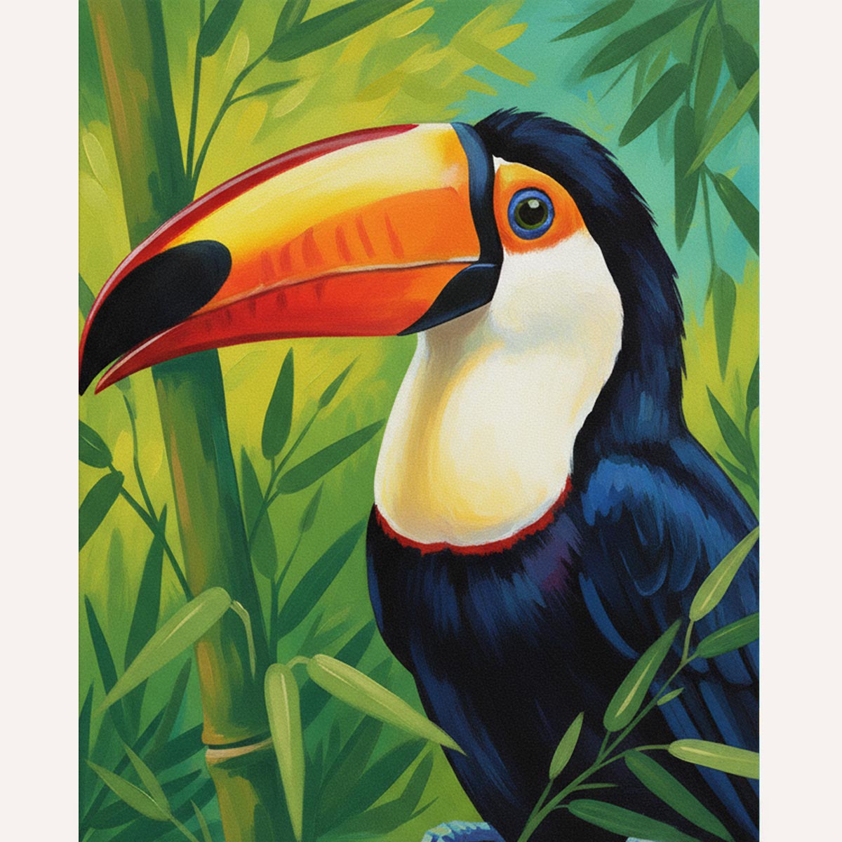 Tropical Toucan Paint by Numbers Kit-2
