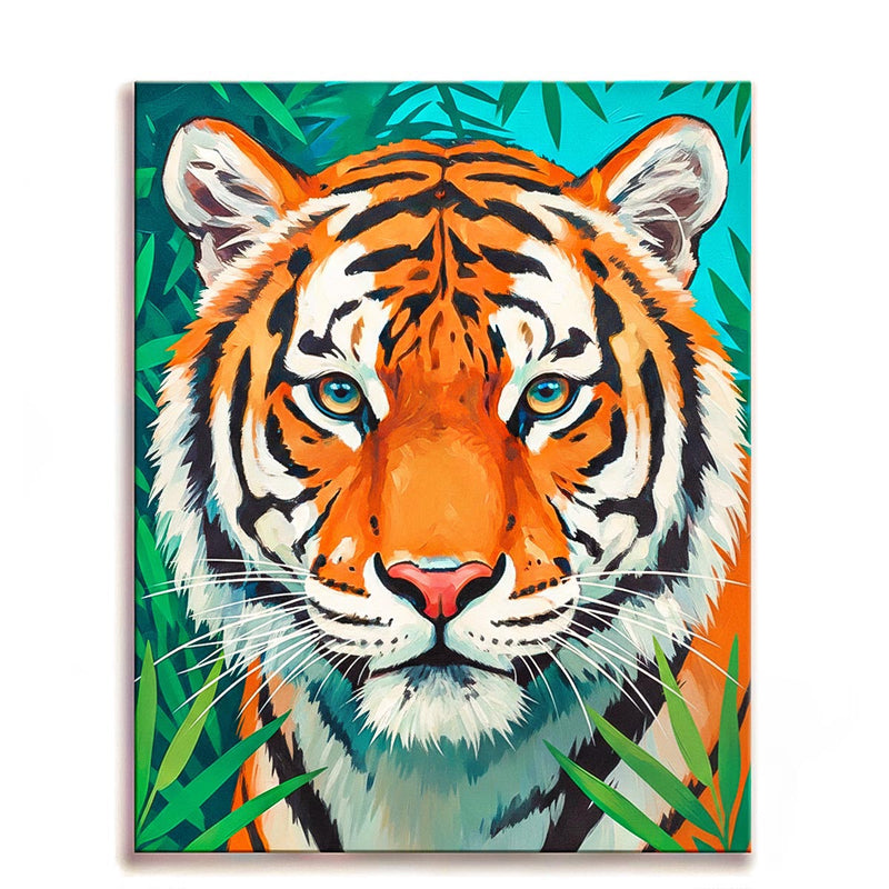 Vibrant Tiger in Jungle Paint by Numbers Kit-zoom-