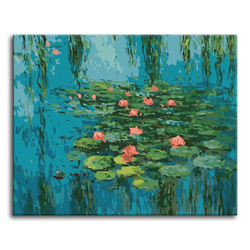 Water Lilies and Willow Reflections-zoom-