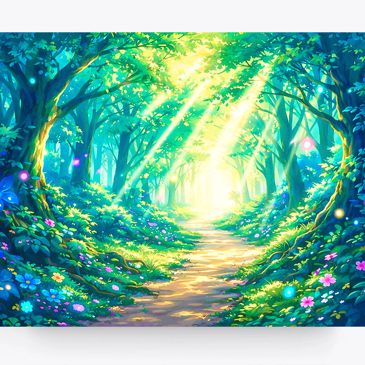 Whispering Light Forest Path Paint by Numbers Kit-zoom-2