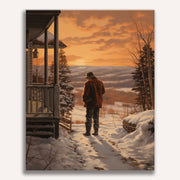 Winter Sunset Porch Paint by Numbers Kit