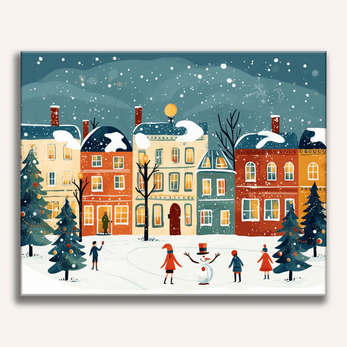 Winter Village Paint by Numbers Kit-zoom-