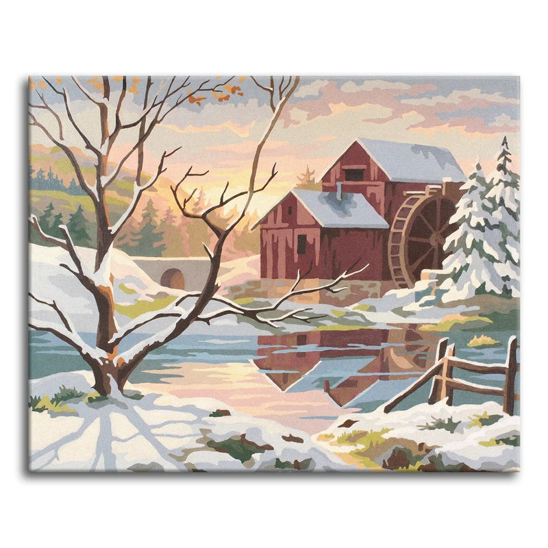 Winter Watermill at Dusk-zoom-