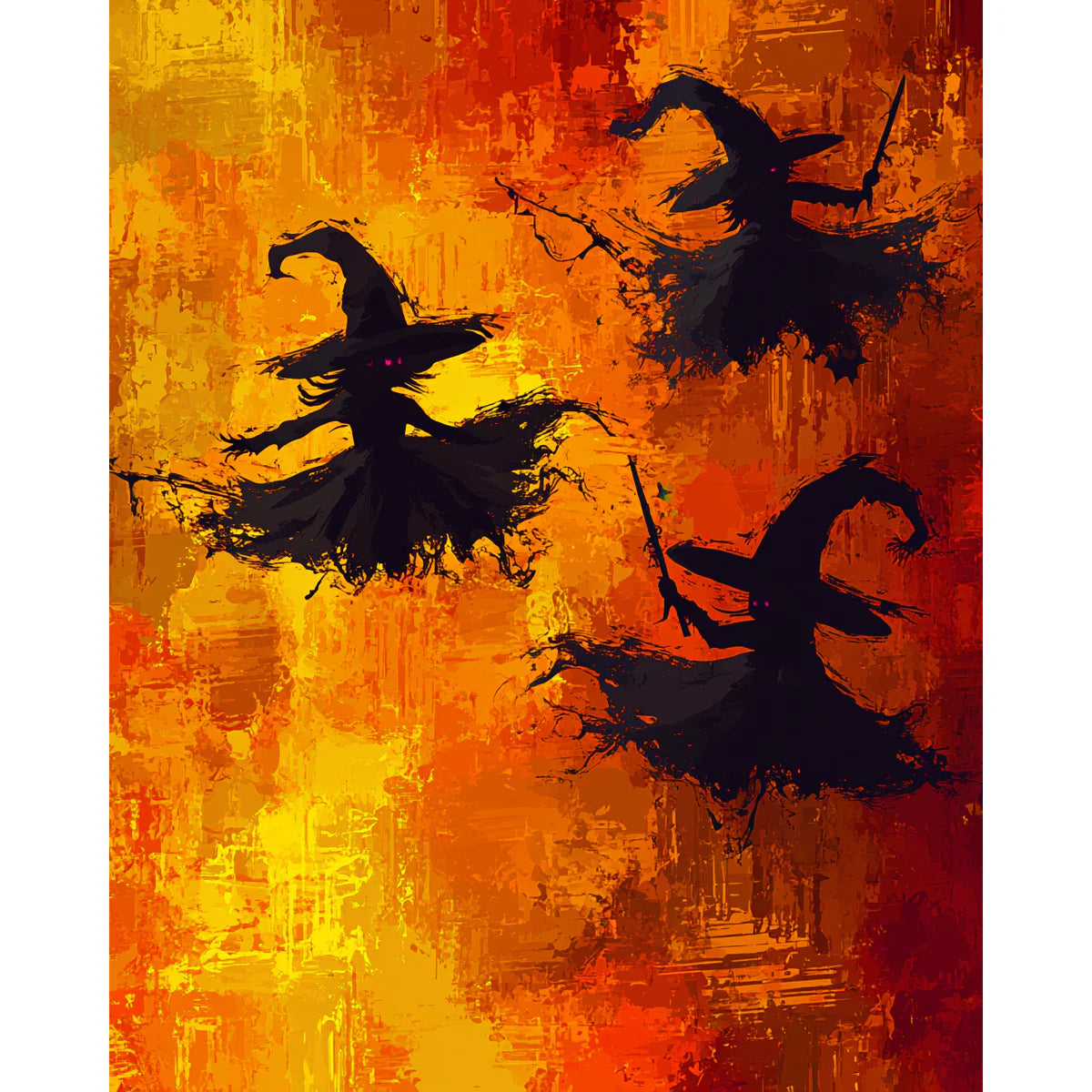 Witches in Firelight Paint by Numbers Kit-zoom-2