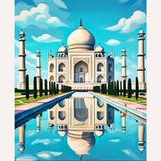 Taj Mahal Reflection Paint by Numbers Kit